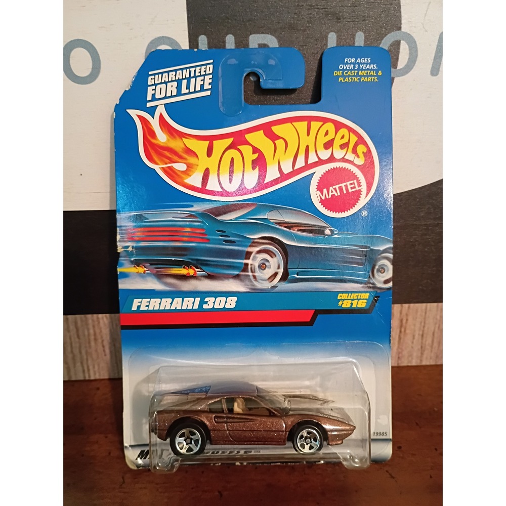 Hot Wheels Ferrari 308 Brown Collector 816 Mattel 1998 Vintage Diecast Car